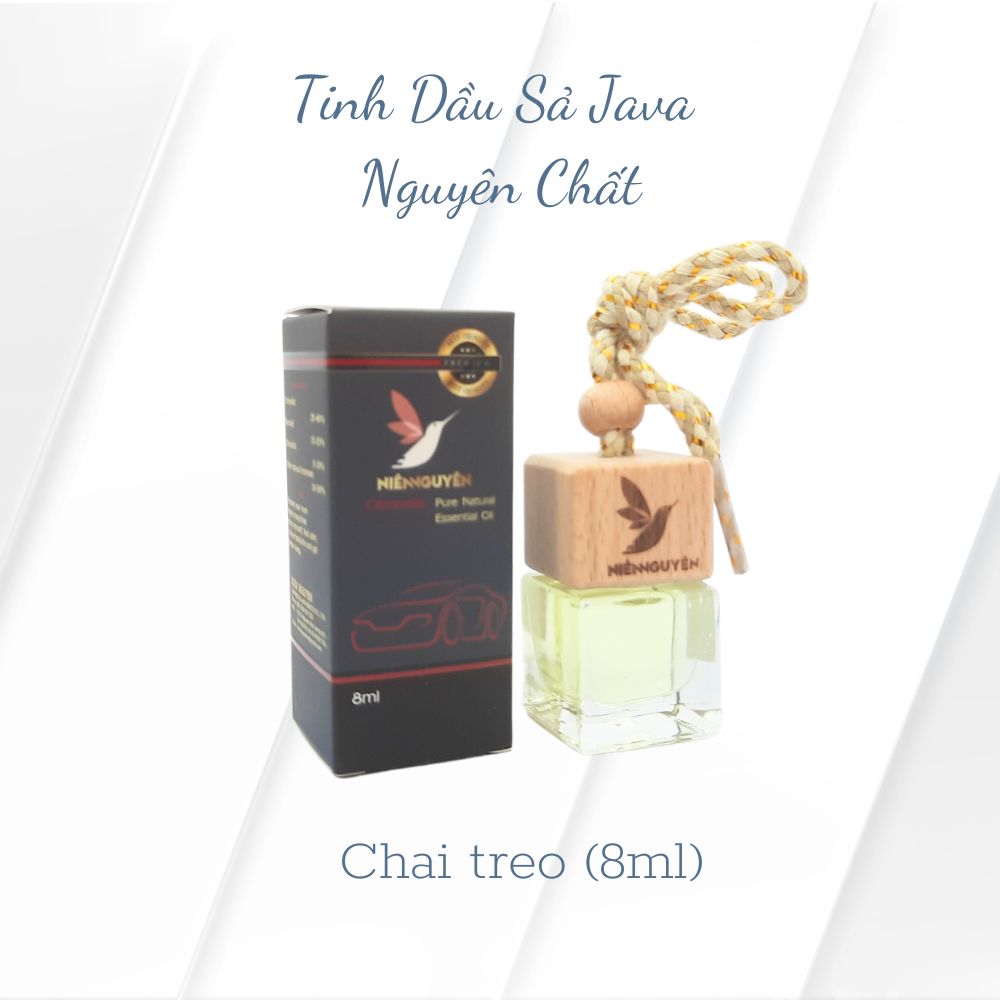 Tinh Dầu Sả Java Nguyên Chất - Chai Treo Khử Mùi (8ml): Khử mùi xe, mùi ẩm mốc, đuổi muỗi, thư giãn...