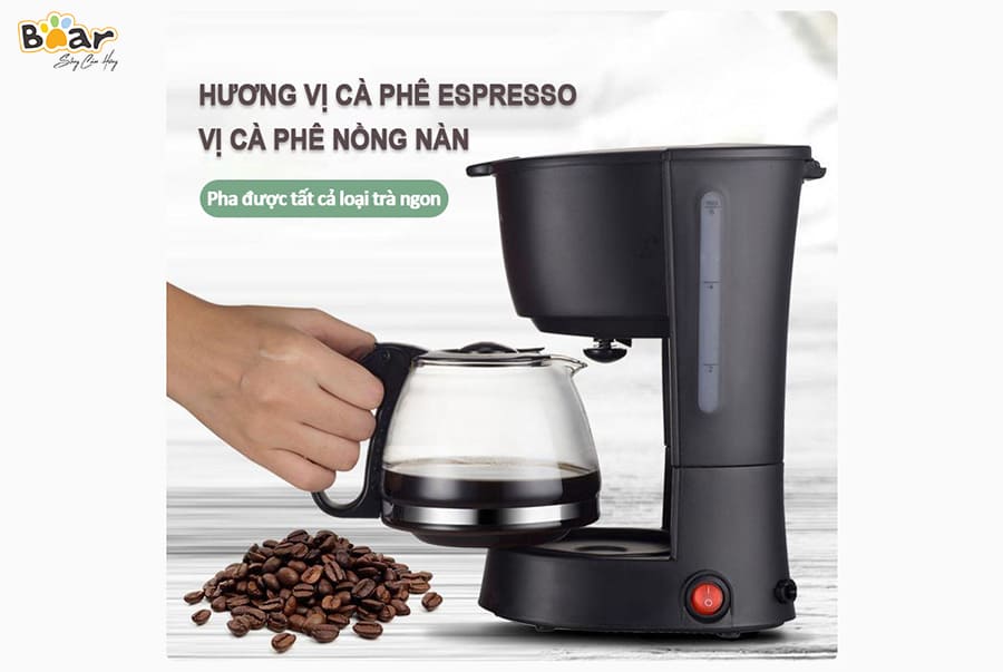 Máy Pha Cà Phê BEAR Cá Nhân CF-B06V2 - Hàng Chính Hãng