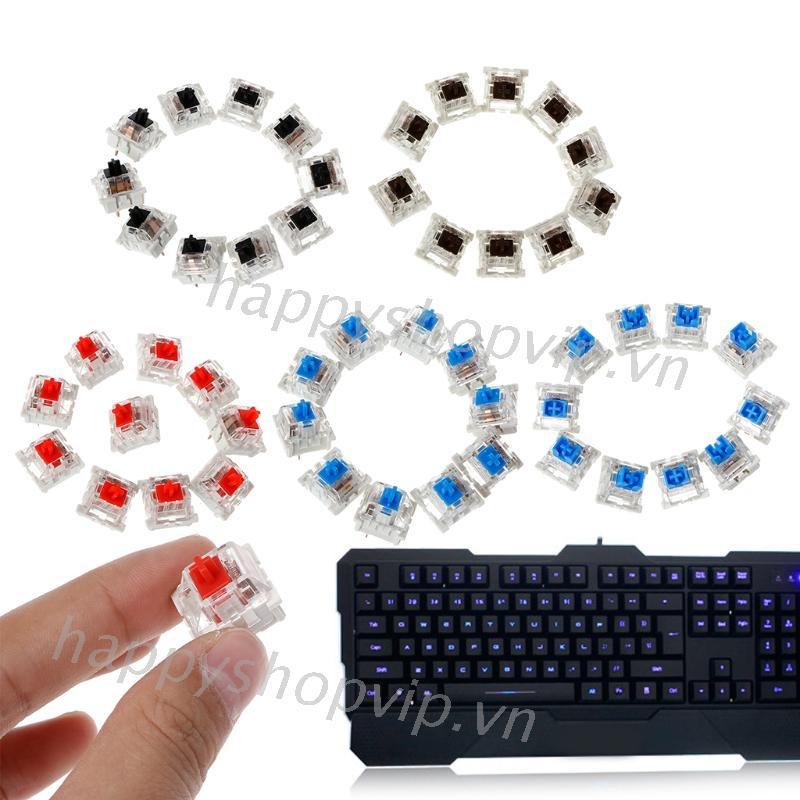 Set 10 Bàn Phím Cơ 3 Chấu Thay Thế Cho Gateron Cherry Mx