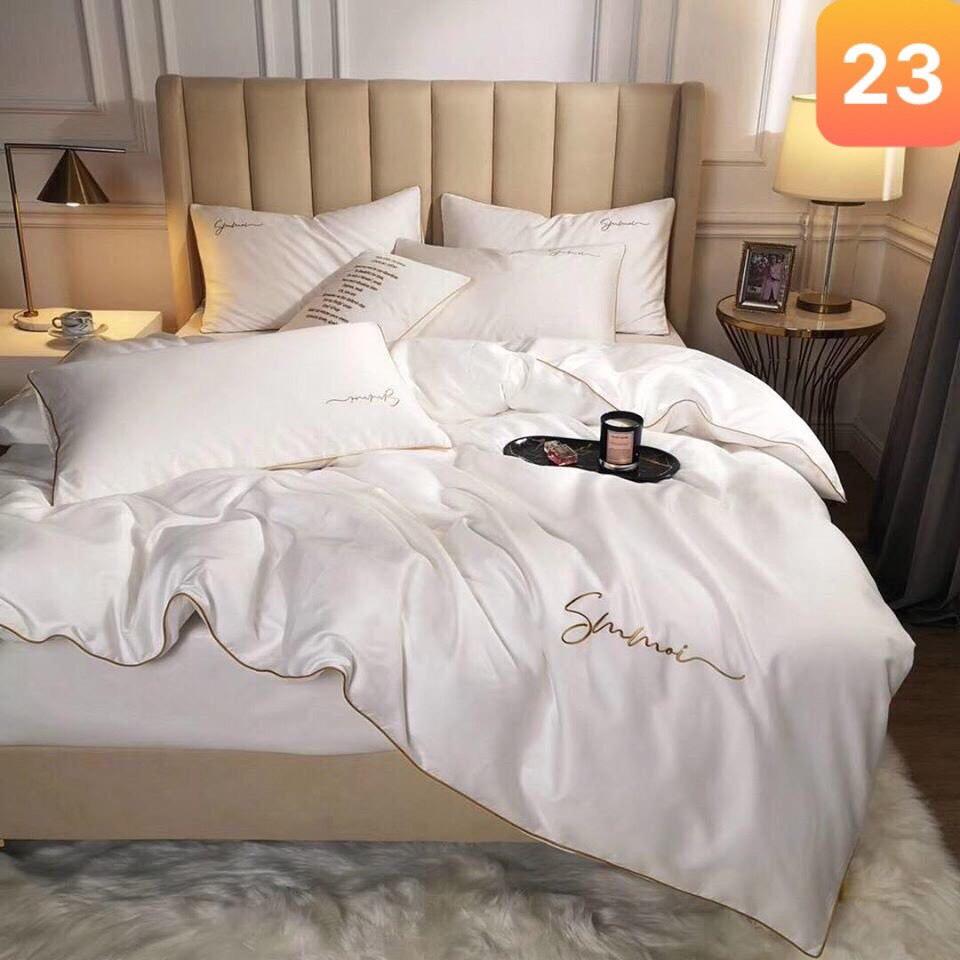 Bộ chăn ga gối Lụa SUMOI 60s cao cấp mát mịn đủ mọi kích thước từ 1m2 đến 2m*2m2