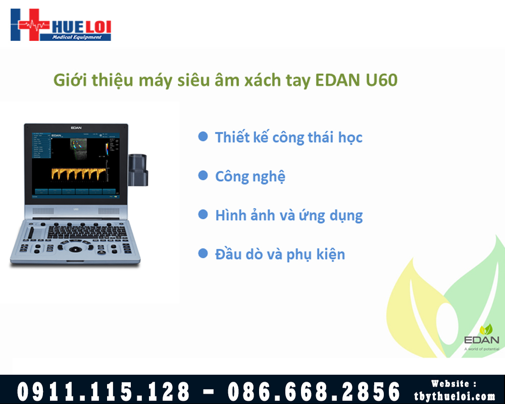 Máy Siêu Âm Xách Tay EDAN U60 - Hình Ảnh Sắc Nét Xứng Đáng Đầu Tư