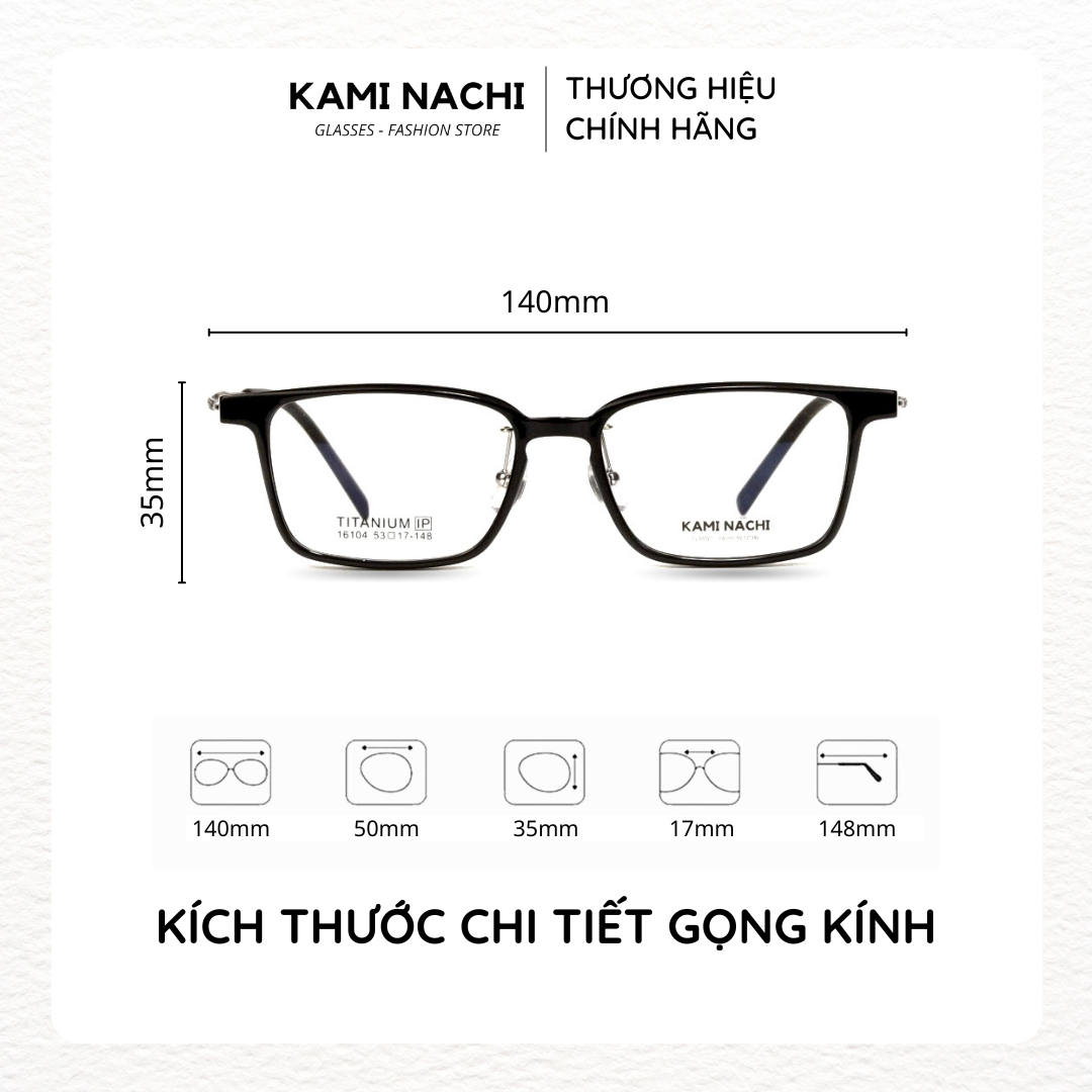 Gọng kính The Angel phiên bản Remi chất liệu Titanium mạ I-on mã 16104X KAMI NACHI