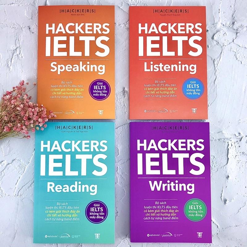 Sách - Combo 4 cuốn Hackers IELTS ( Listening + Reading + Speaking + Writing)