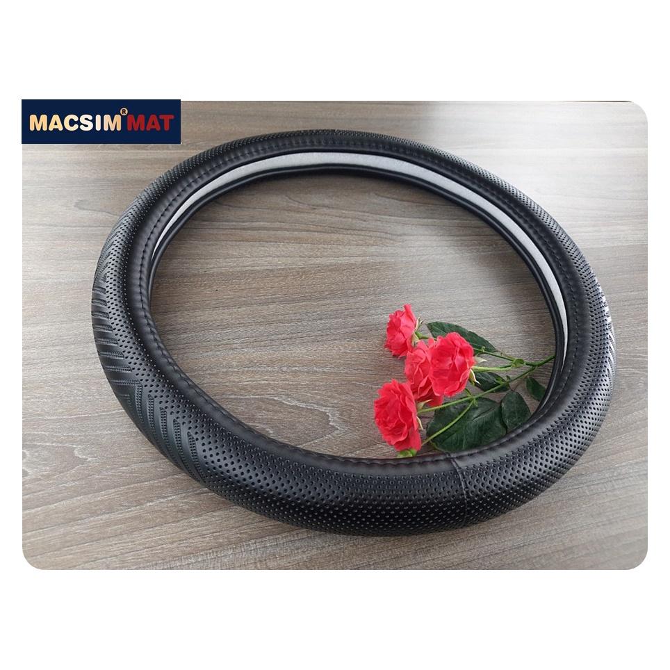 Bọc vô lăng cao cấp Macsim mã L616 mới chất liệu da thật - Khâu tay 100% size M màu đen, mầu be, mầu nâu