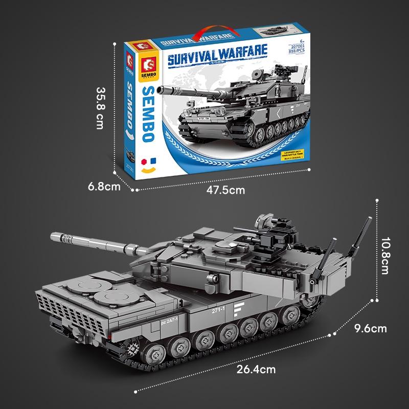 Đồ chơi Lắp ráp Xe tăng Đức Leopard 2A7+, SY0104 Xếp hình thông minh, Nhựa ABS an toàn, Sách hướng dẫn chi tiết