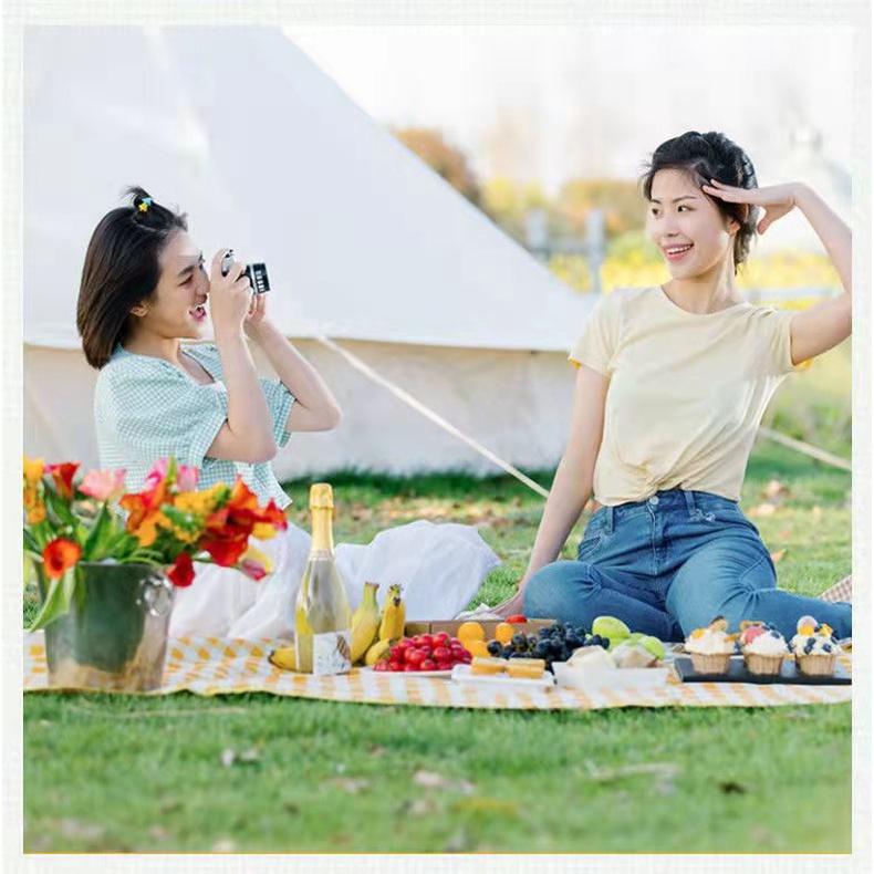 Thảm dã ngoại picnic cắm trại du lịch vải Oxford chống nước 200x150 cm gấp gọn - TP200150