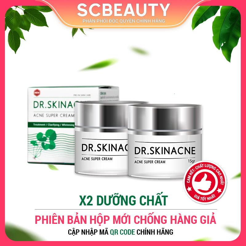 2 Hộp Kem Ngừa Mụn Chống Thâm Nám Tàn Nhang DR.SKINACNE