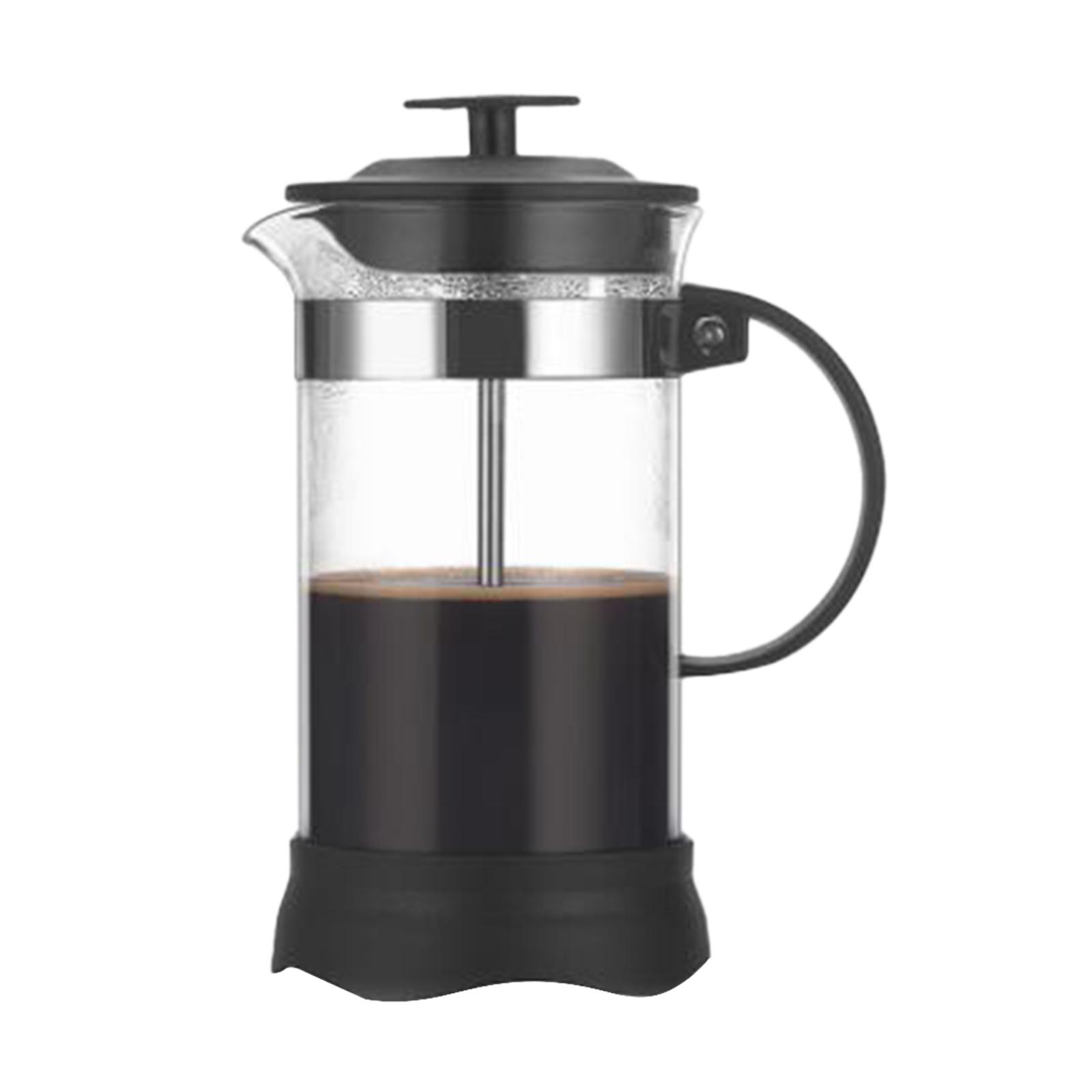 Máy Pha Cà Phê French Press Thủy Tinh Borosilicate Có Bộ Lọc Bằng Thép Không Gỉ