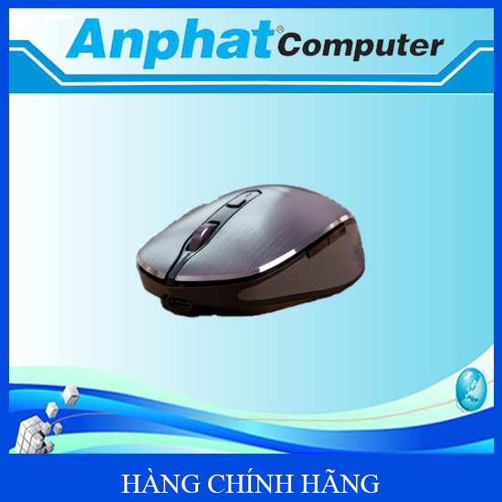 Chuột máy tính không dây Newmen F900S (Dual Mode BT5.0/3.0 & 2.4 Ghz, Silent switch), Silver Grey.NEW V1 - Hàng chính hãng