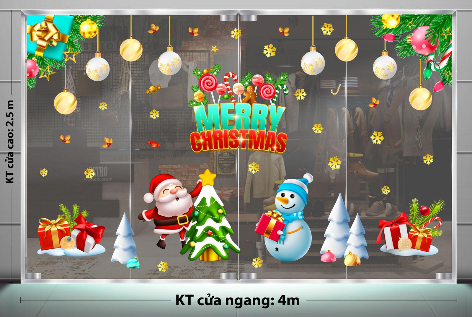 Decal trang trí NOEL 2024 combo số 132