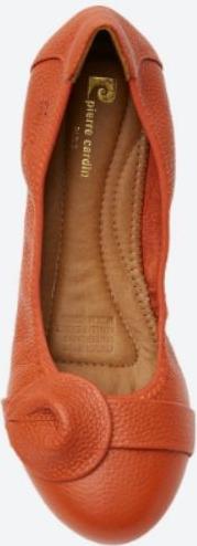 Giày búp bê nữ đế bằng Pierre Cardin PCWFWSC020ORN màu cam