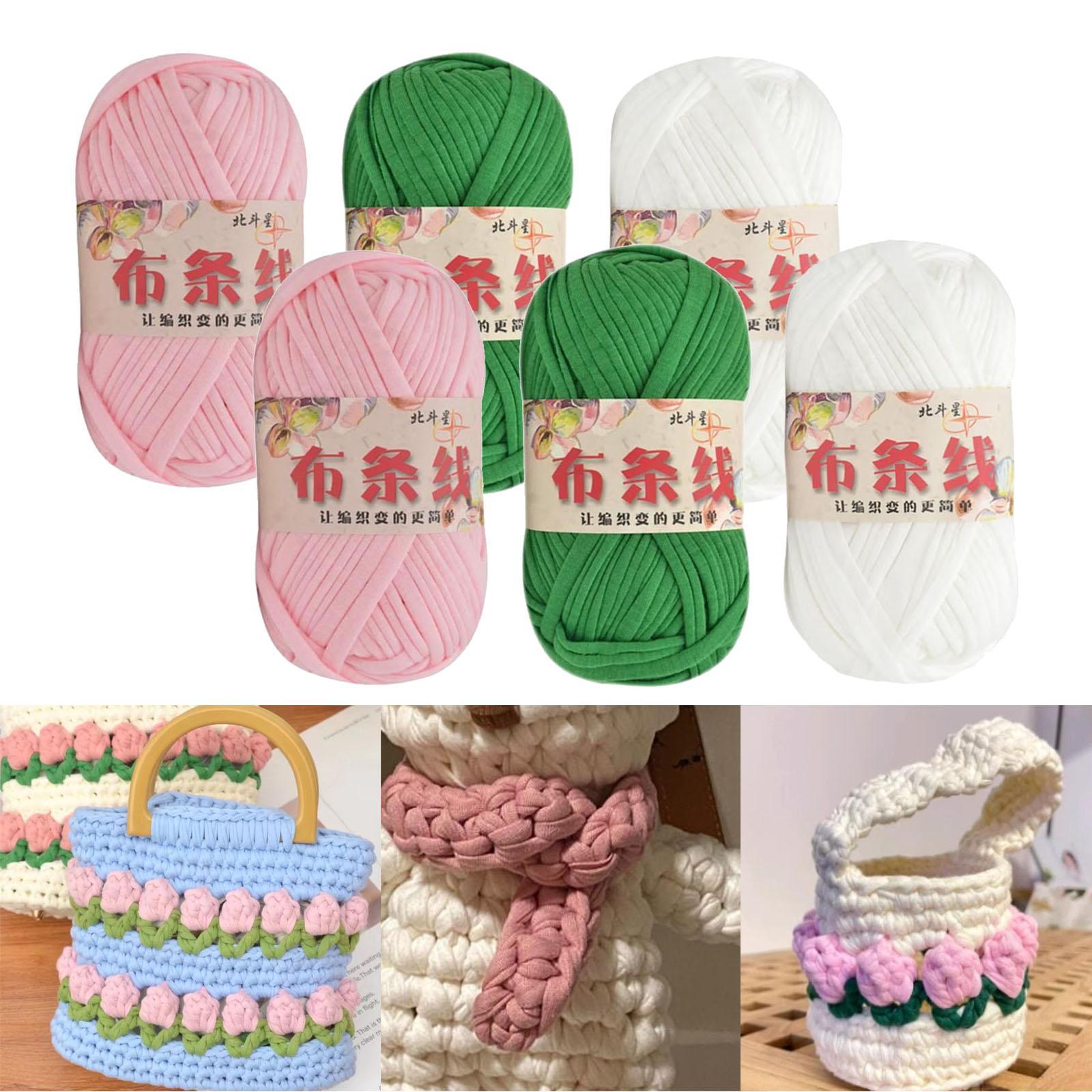 6x Chunky Yarn T Shirt Yarn Knitting Yarn Set for Doormat Tapestry Cat House