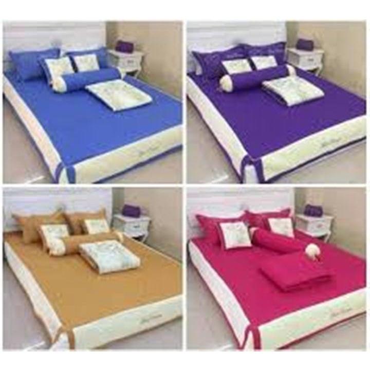 Combo 2 Vỏ / Áo Gối Nằm, Gối Ôm Cotton SATIN HQ Cao Cấp : Phối Nhiều Màu - Giao Ngẫu Nhiên