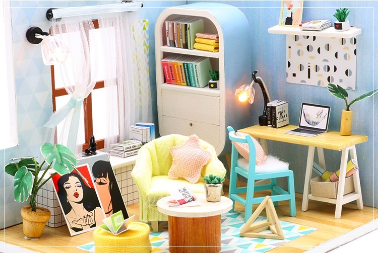 Mô hình nhà DIY Doll House Nhà gỗ Ding Dong Nest Kèm Đèn LED