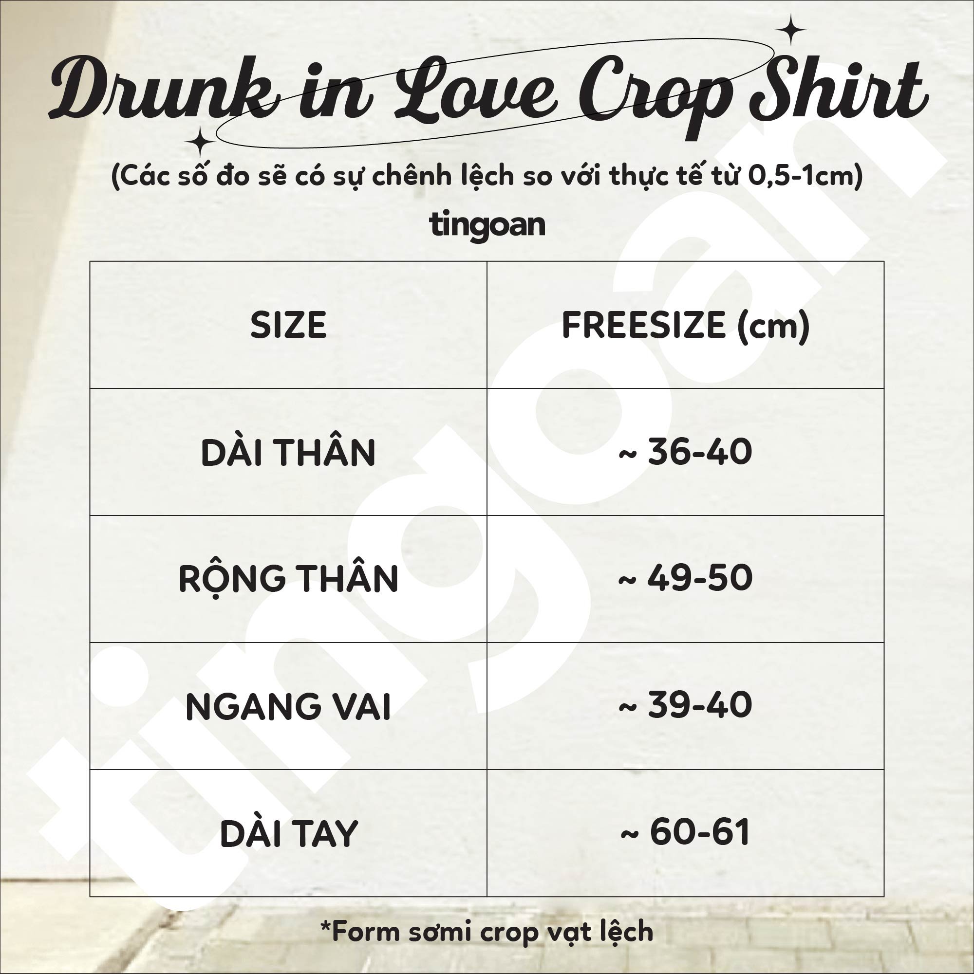 Áo somi crop dài tay cúc ngọc vạt lệch vải chống nhăn trắng tingoan DRUNK IN LOVE SHIRT/WH