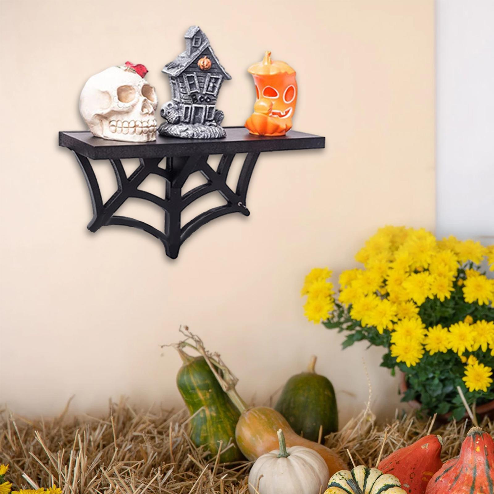 Halloween Wall Mounted Shelf Display Shelf ,Halloween Decorations Black Room Decor ,Storage Rack Holder Floating Storage Rack for Home, Bedroom