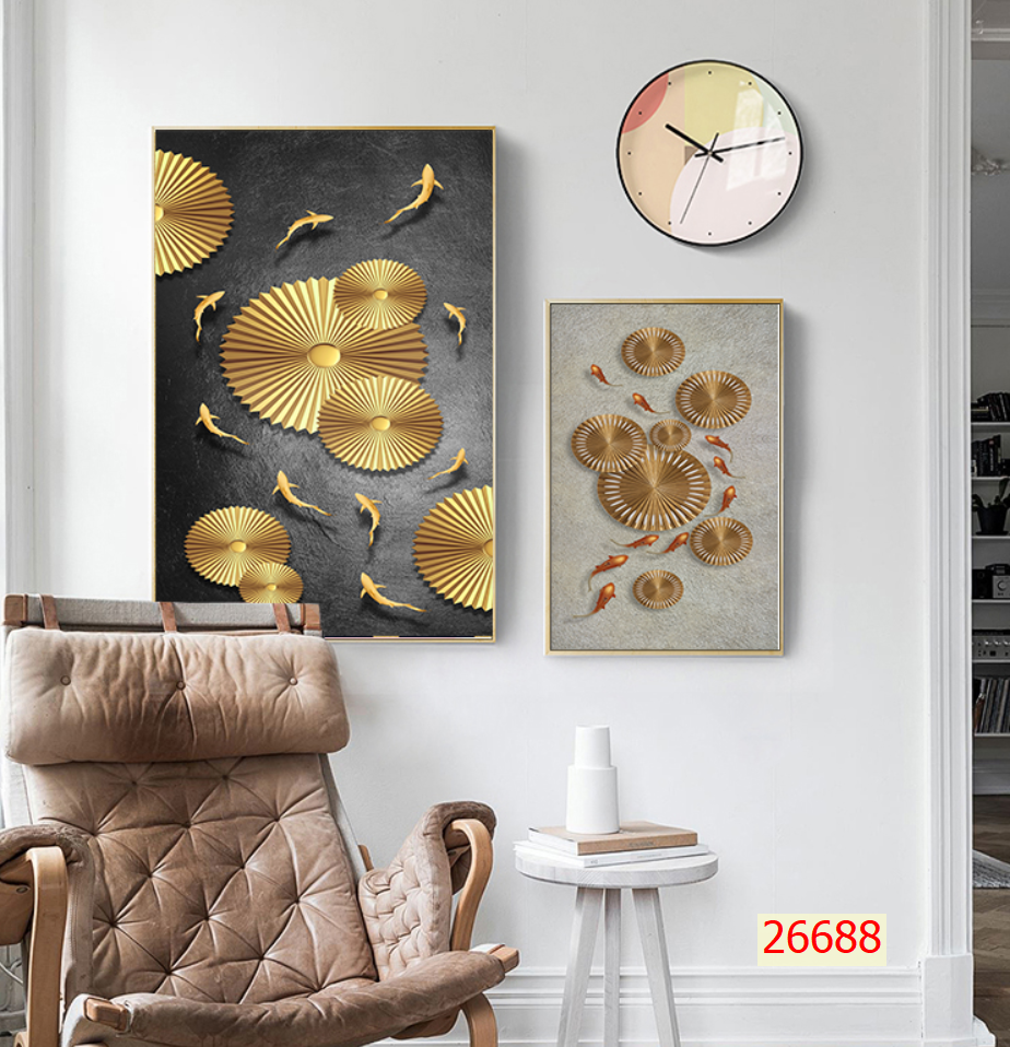 Tranh treo tường đẹp phòng khách/Tranh GP gỗ MDF cao cấp, tặng kèm đinh 26688