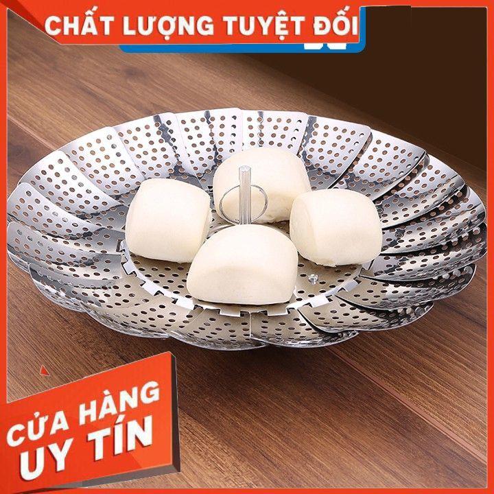 Rổ hấp - vỉ hấp - xửng hấp inox xòe gấp gọn, Vừa Mọi Kích Thước Nồi