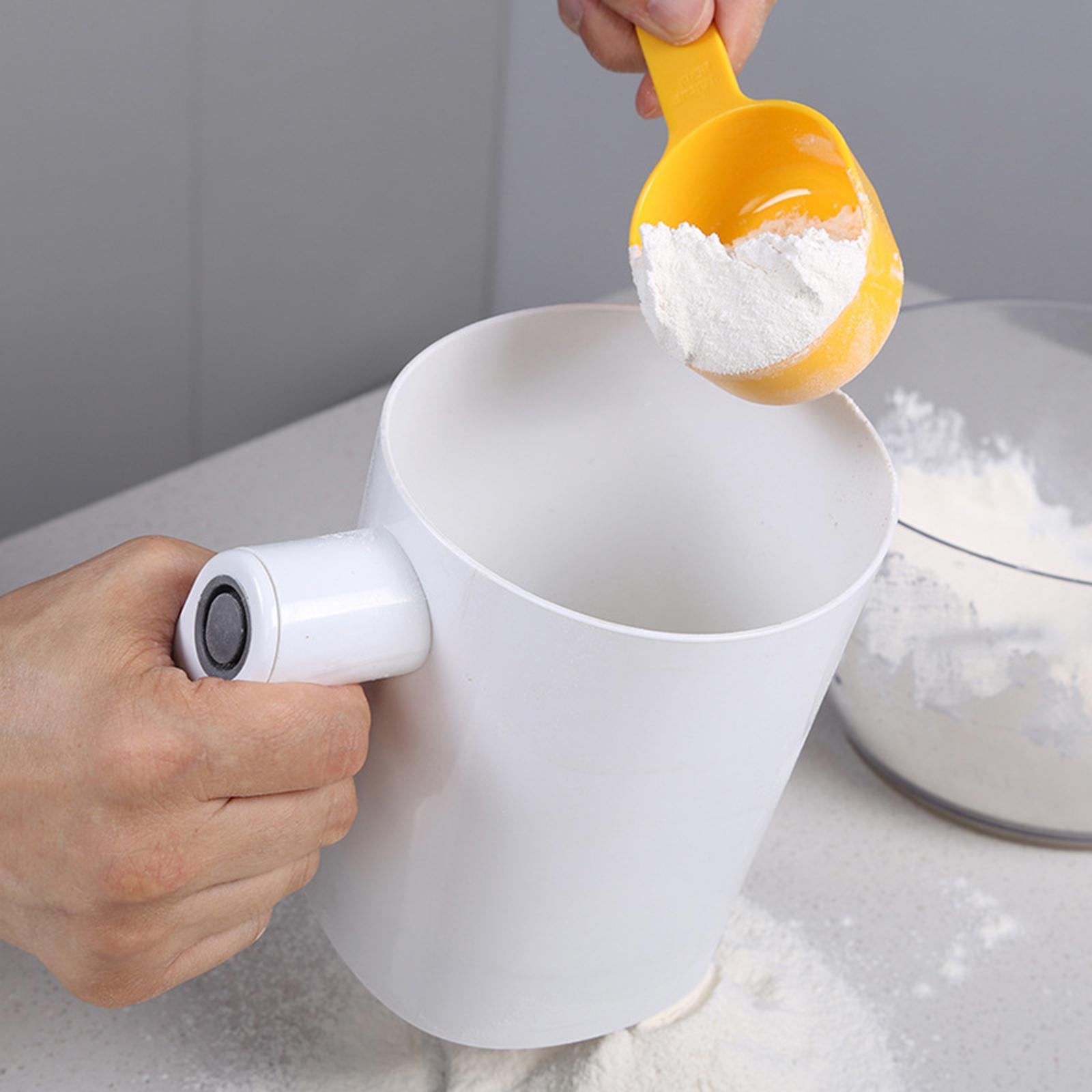 Battery Operated Flour Sifter Icing Sugar Strainer for Kitchen Pastry Tool