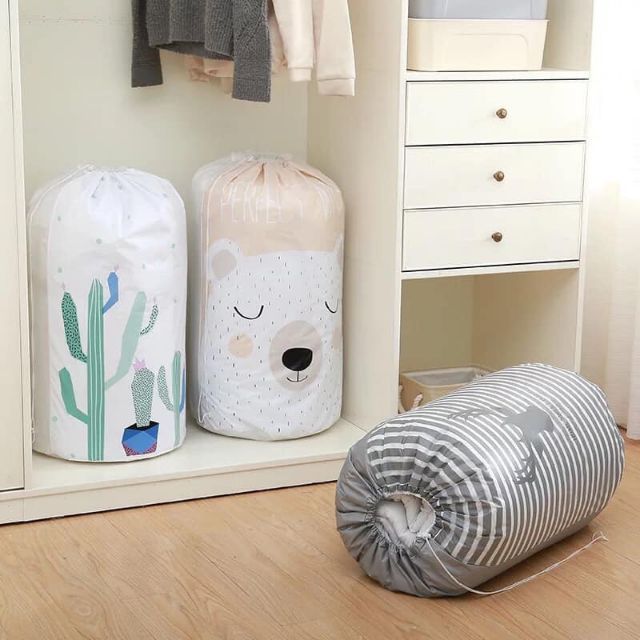 Túi đựng chăn màn quần áo cỡ lớn 135L Họa Tiết loại cao cấp chống ẩm mốc