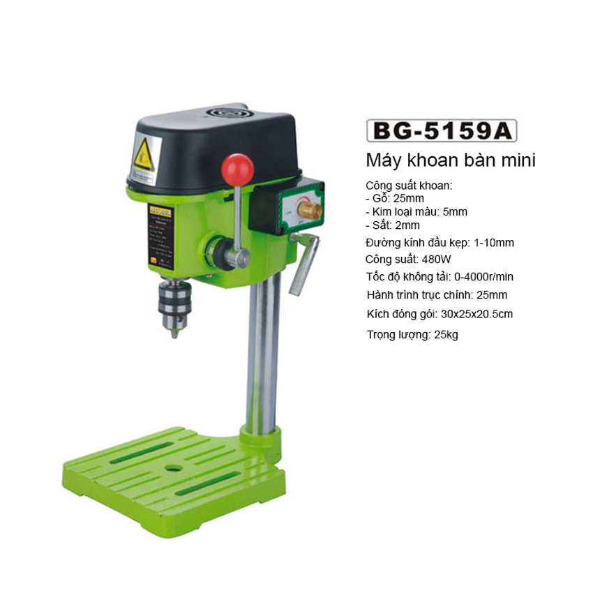 Máy khoan bàn mini 480W BG-5159A - Chính xác tuyệt đối