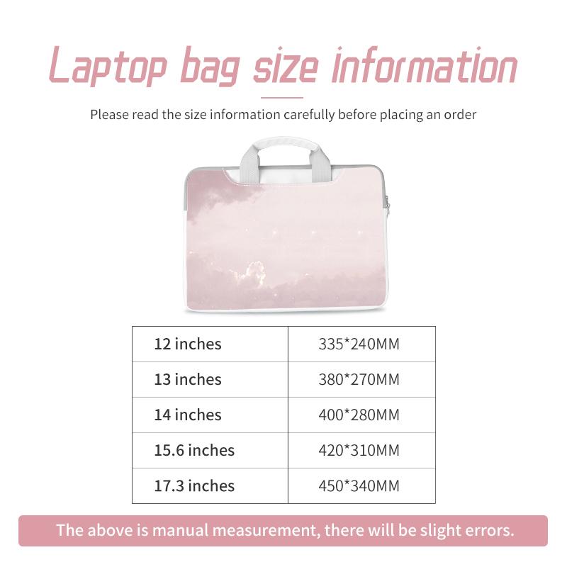 Hoạt Hình Dễ Thương Laptop Túi Chống Nước Máy Tính 13 14 15 15.6 16.1 Inch PU Laptop Đeo Vai Túi Xách Cho Macbook dell/HP/Lenovo