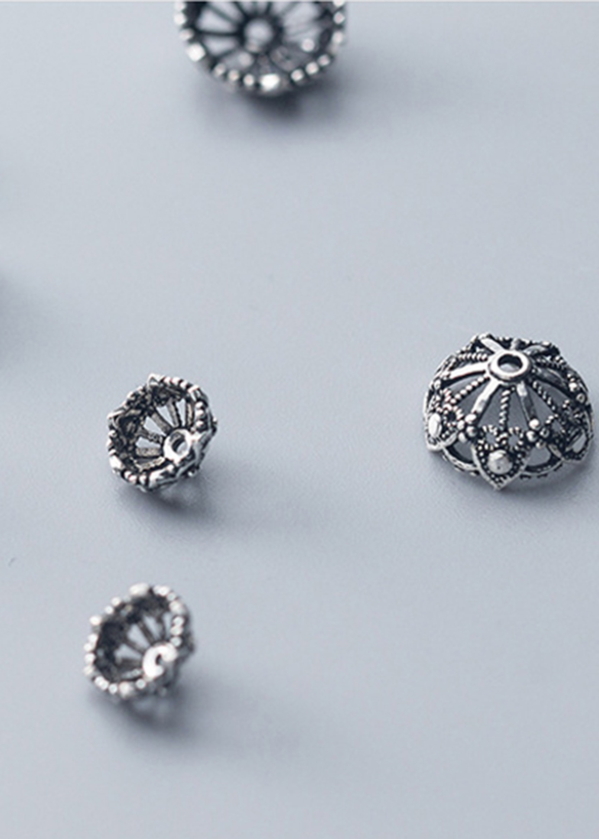 Combo charm chụp hạt, bọc hạt họa tiết hoa văn - Ngọc Quý Gemstones