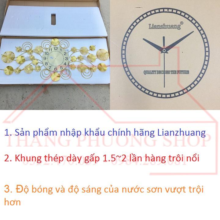 Đồng Hồ Treo Tường Hình Lá Vàng Decor TP-072