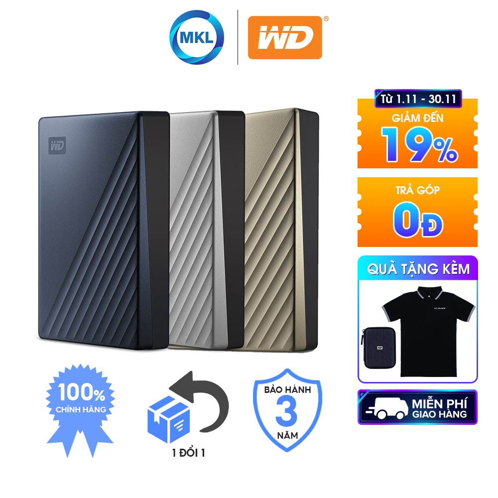 Ổ Cứng Di Động WD My Passport Ultra Silver 2.5'' 1TB 2TB 4TB - Hàng Chính Hãng