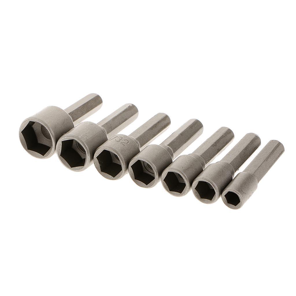 14Pcs 1/4''Hex Socket Bits Adapter Drill Nut Driver Power Extension Wrench