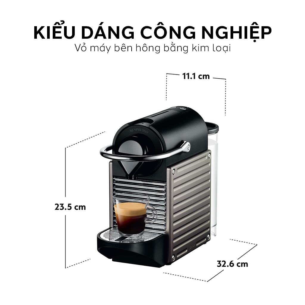 Máy pha cà phê Nespresso Pixie Titan - Hàng chính hãng