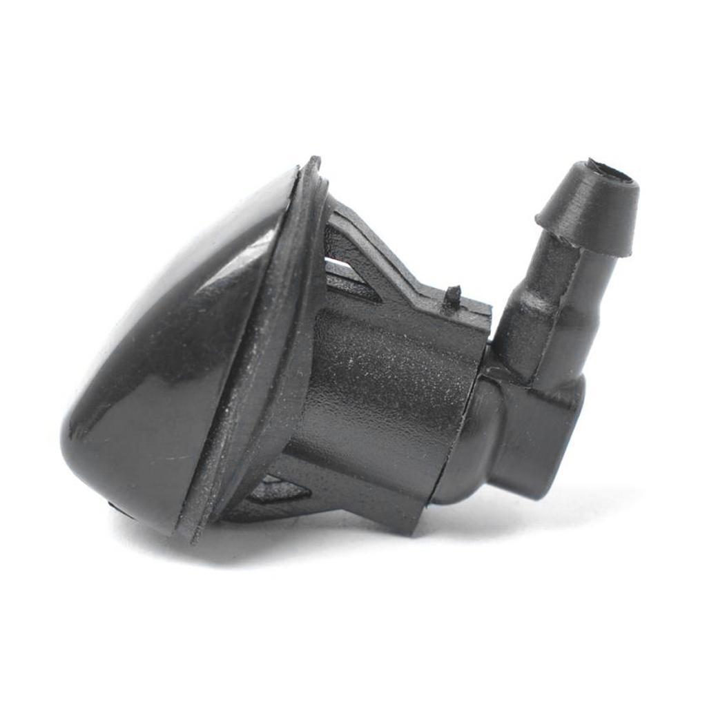 2x Black Windshield Wiper Jet Washer Nozzles for