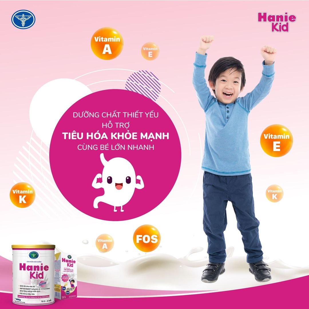 [Lon 400g] Sữa bột Nutricare Hanie Kid 0+, dinh dưỡng cho trẻ biếng ăn, suy dinh dưỡng giúp bé tăng cân, phát triển toàn diện