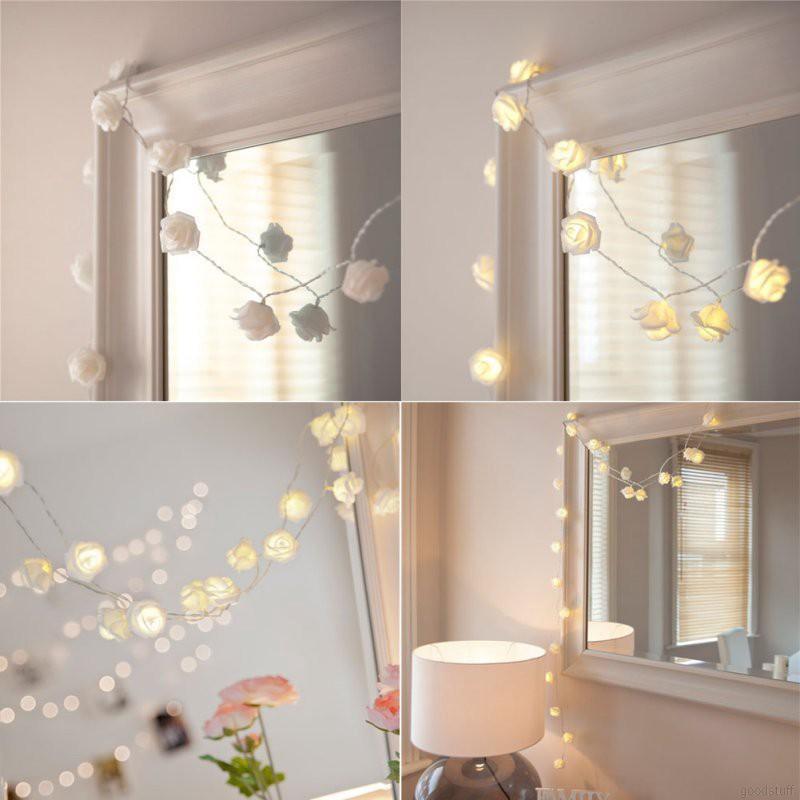 Dây đèn 20 LED hình hoa hồng