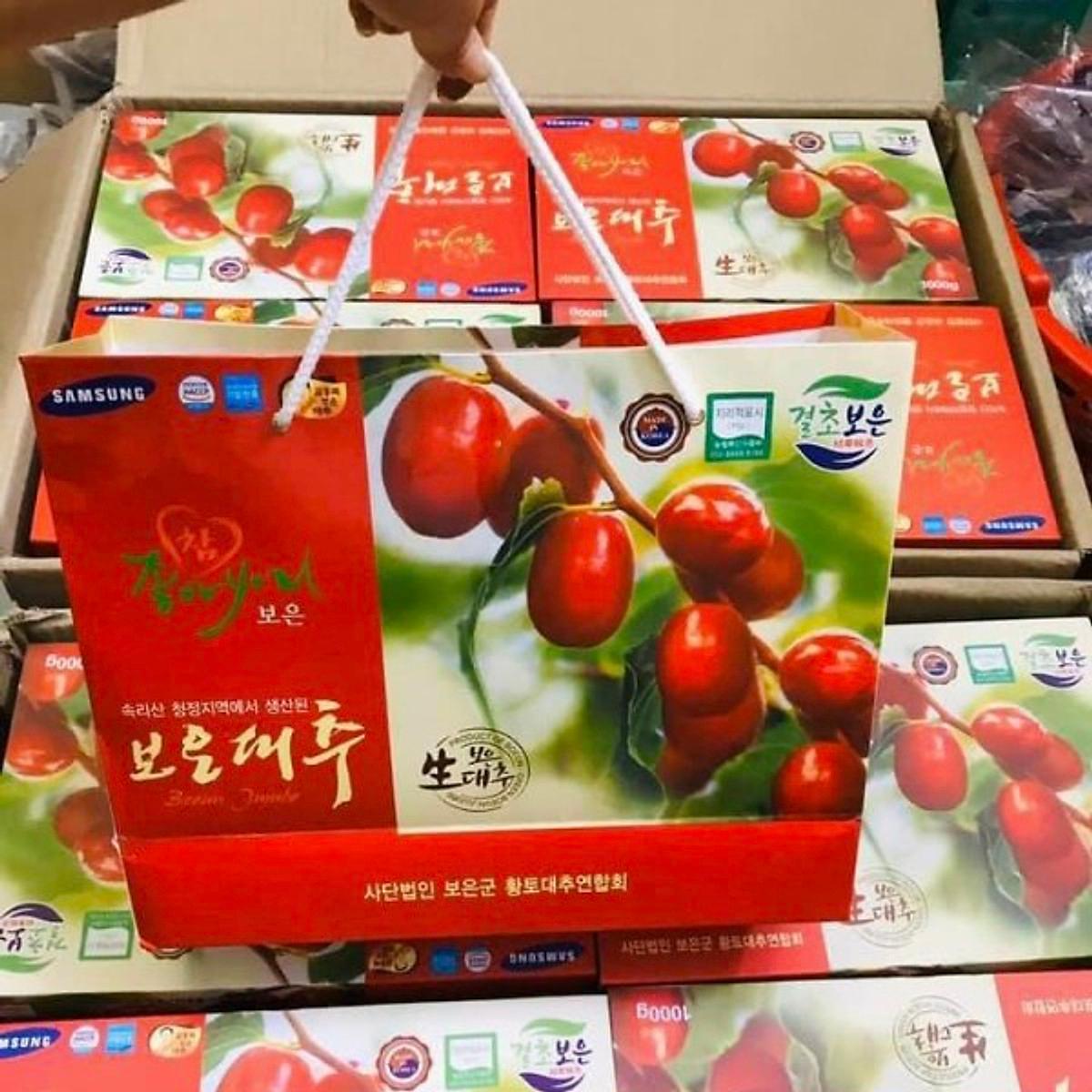 Táo Đỏ Hàn Quốc Sấy Khô 1kg, 1Kg Táo đỏ sấy khô Hàn Quốc nhiều thịt siêu ngon dẻo, Táo Đỏ
