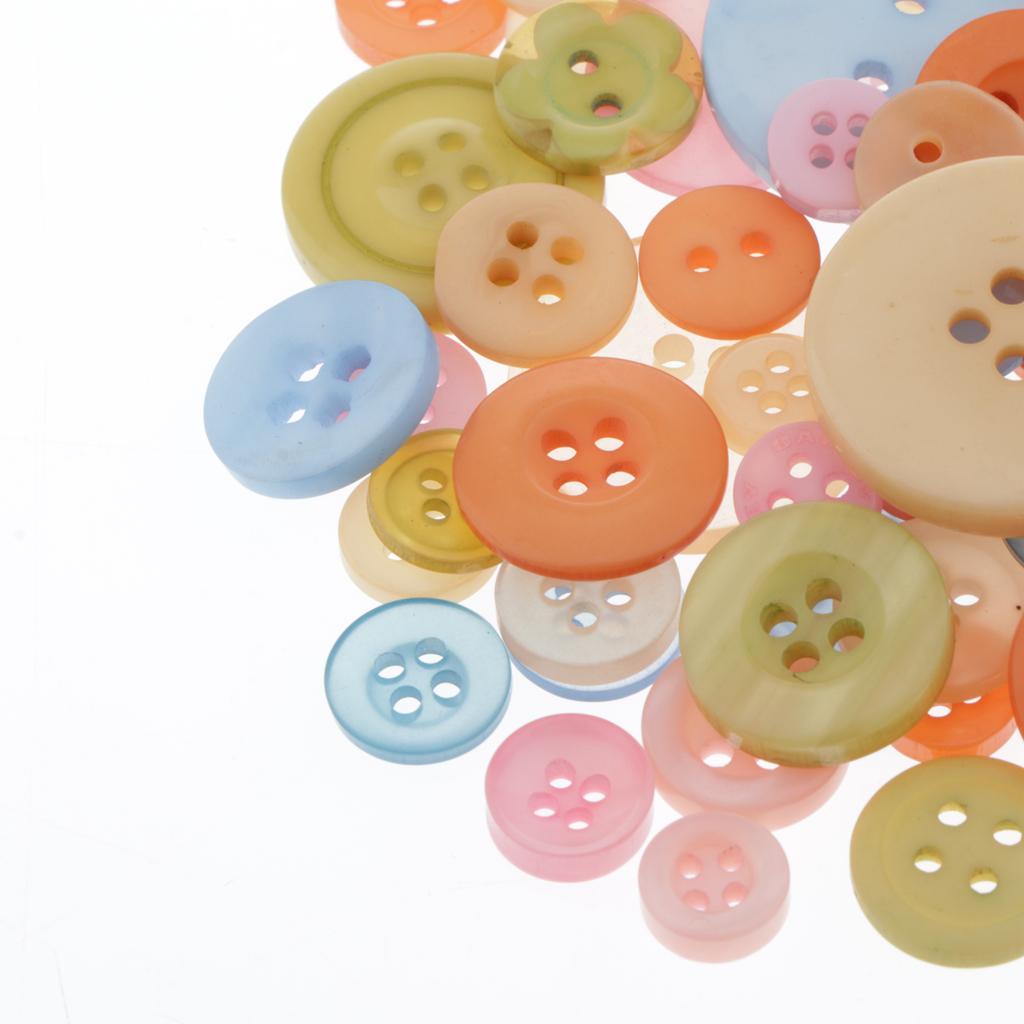 1 Pack Round Resin  Decorative Buttons Sewing Craft Multicolor 1