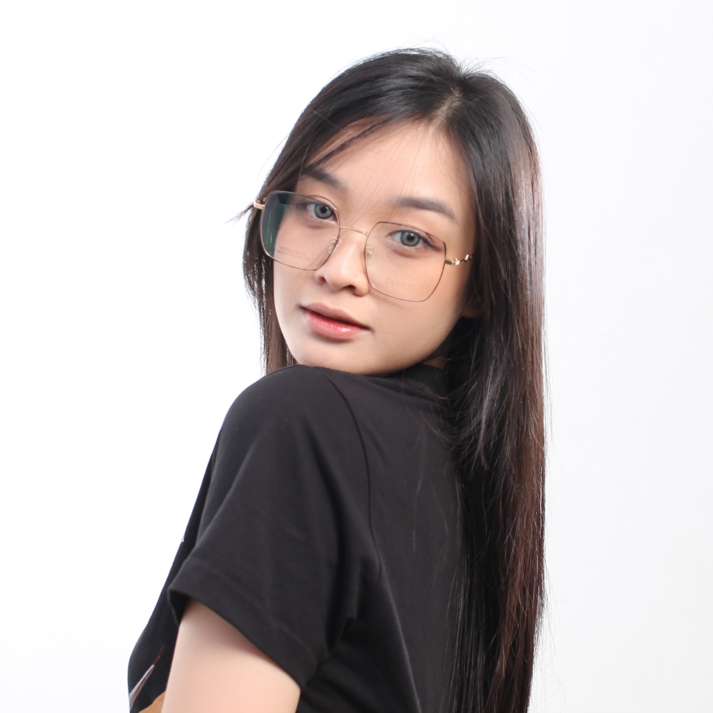 Gọng kính cận S13219 và 5201320 chất liệu titan thời trang mắt kính OURESS nam nữ siêu nhẹ siêu bền