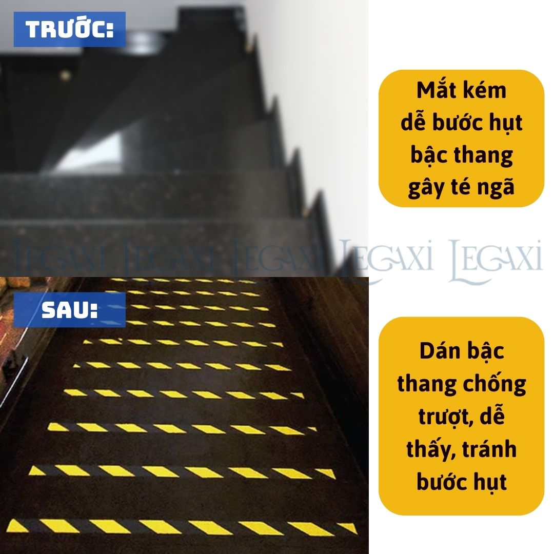 Băng Keo Dính Nhám Cát Dán Bậc Thang Chống Trơn Trượt Dài 5 Mét 10 Mét Tránh Té Ngã Trẻ Em Người Lớn Tuổi Legaxi