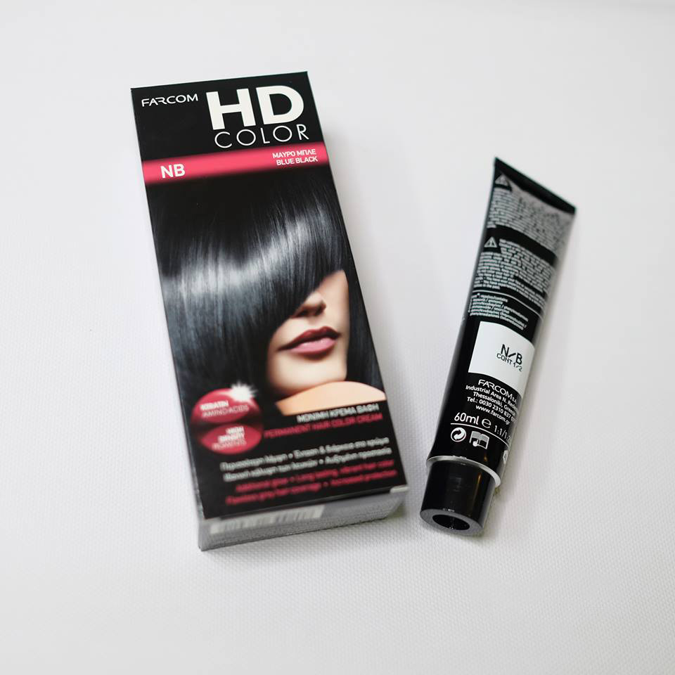 Màu nhuộm xanh đen Farcom HD Color Hair NB-BLUE Black (140ml)