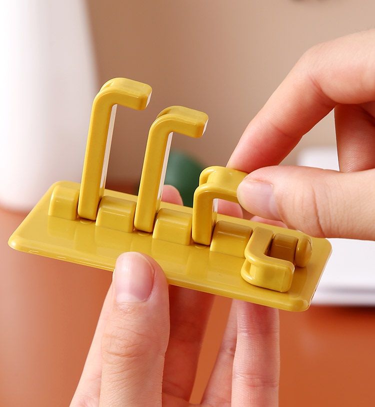 Móc Treo 4 Nhánh Xoay 180 Độ Hình Xylophone Dán Tường Treo Đồ Dùng Trong Nhà Cao Cấp - Vàng