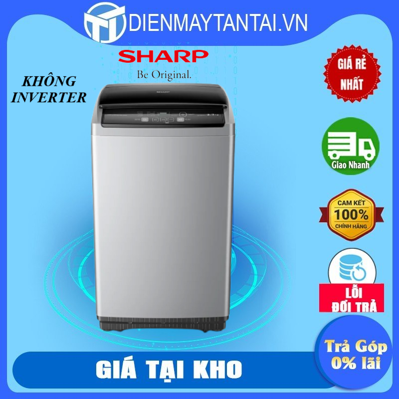Máy giặt Sharp 7.5kg ES-Y75HV-S 5 chương trình giặt - Hàng chính hãng Chỉ giao HCM