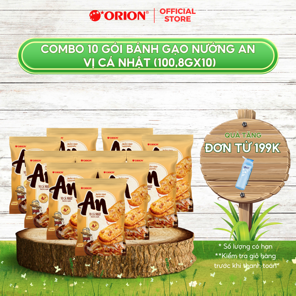 Combo 10 gói BÁNH GẠO NƯỚNG AN vị CÁ NHẬT