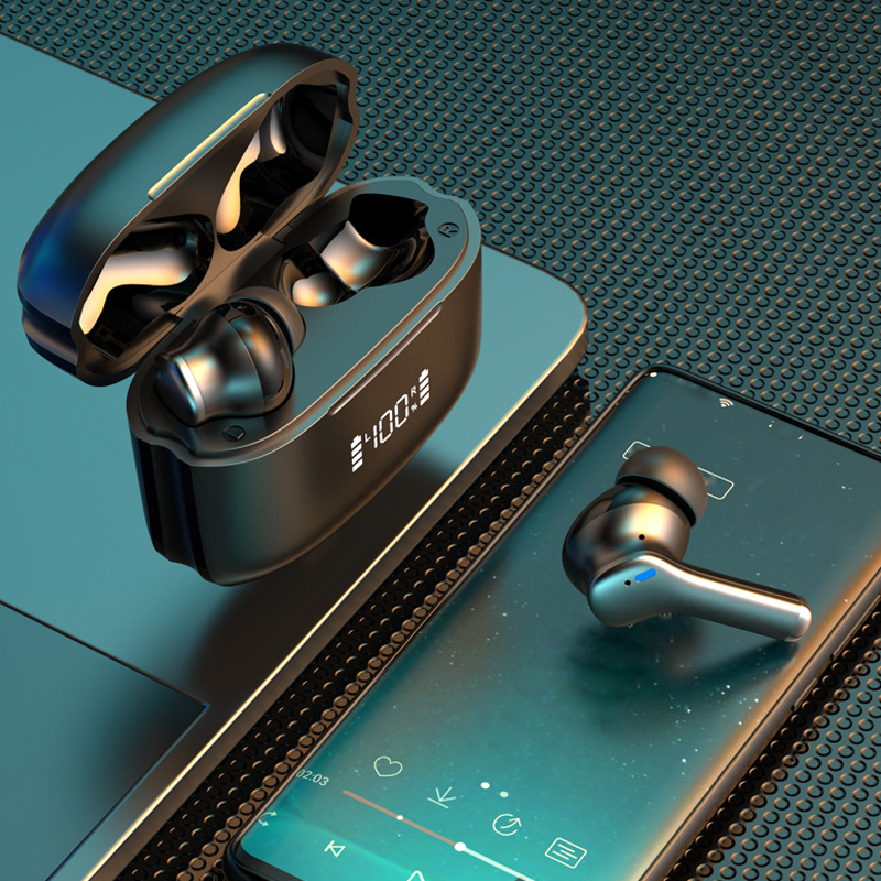 Tai nghe Bluetooth nhét tai không dây True Wireless Earbuds chống ồn ANC, âm thanh cực chất , điều khiển cảm ứng, thiết kế đẹp, dễ đeo, dễ dùng, nghe hay, nút đệm cao su êm ái, sạc type C, dùng cho iPhone Samsung OPPO VIVO HUAWEI XIAOMI -Hàng Chính Hãng