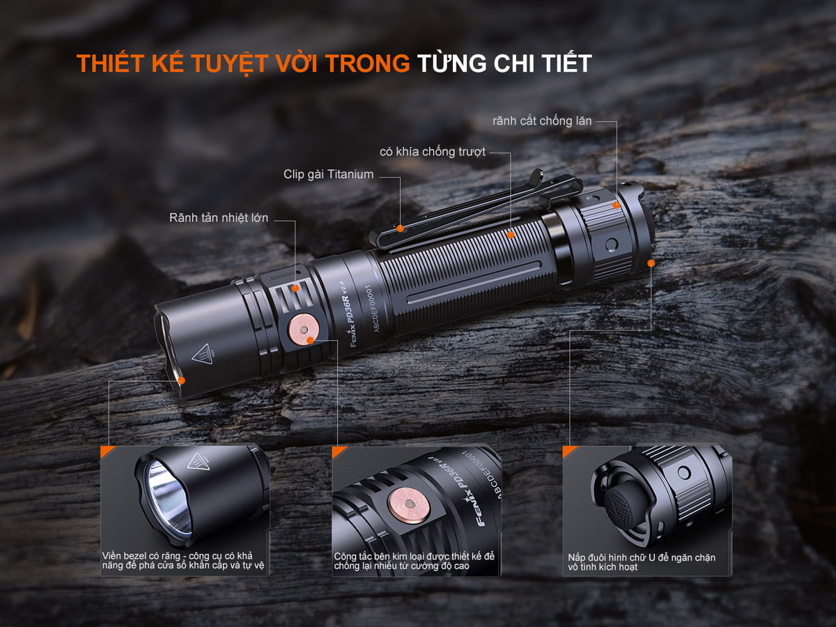 Đèn pin cầm tay Fenix PD36R V2.0