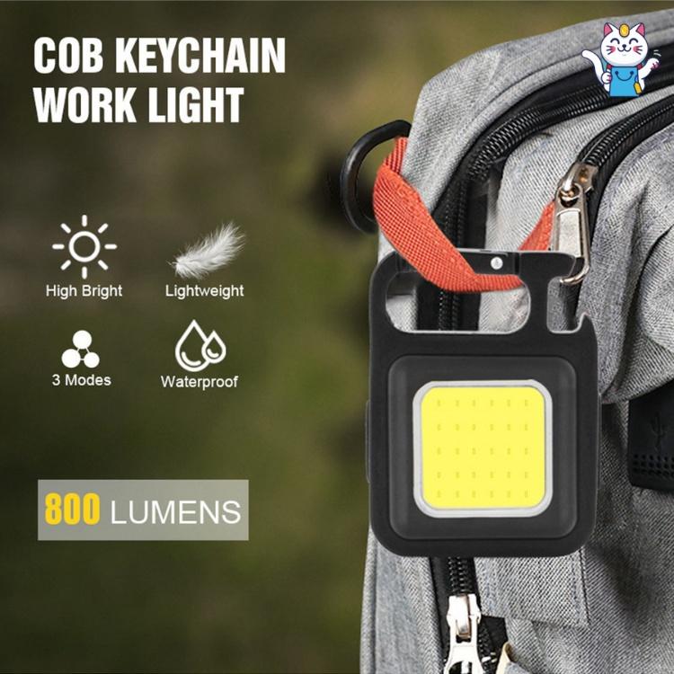 Đèn Led COB Khẩn Cấp Tự Vệ Siêu Sáng Đi Rừng Dã Ngoại Đa Năng Treo Móc Khóa, Năm Châm