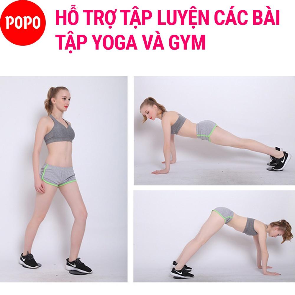 Đĩa chống trượt hỗ trợ tập yoga và gym tại nhà, chất liệu abs cao cấp YGW40 POPO