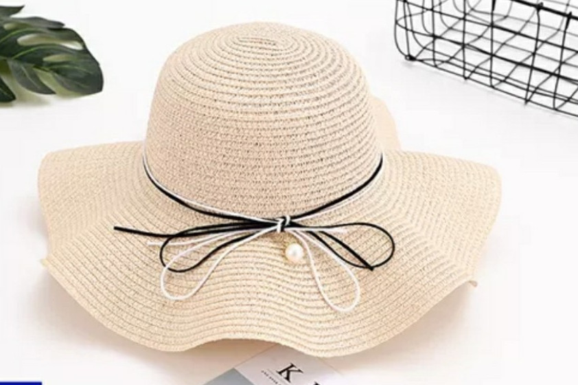 Nón rộng vành đi biển đẹp Mũ rộng vành đi biển Mũ cói đi biển rộng vành chống tia UV Panama thời trang Hàn Quốc dona21040807