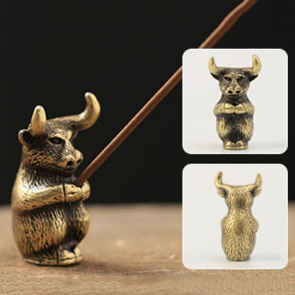 Brass Burner Chinese Animal Figurine Holder