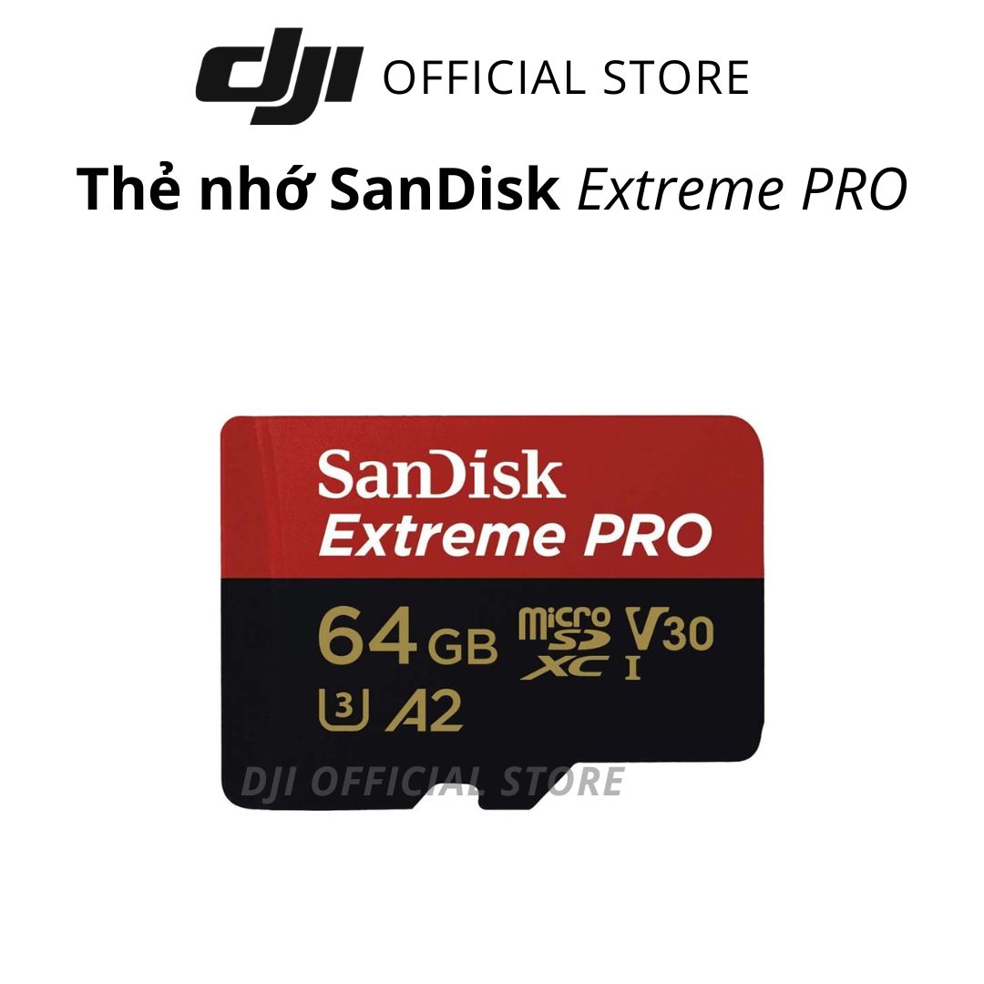 Thẻ Nhớ MicroSDXC San-Disk Extreme Pro V30 A2 64GB 200MB/s SDSQXCU-064G-GN6MA - Hàng Chính Hãng