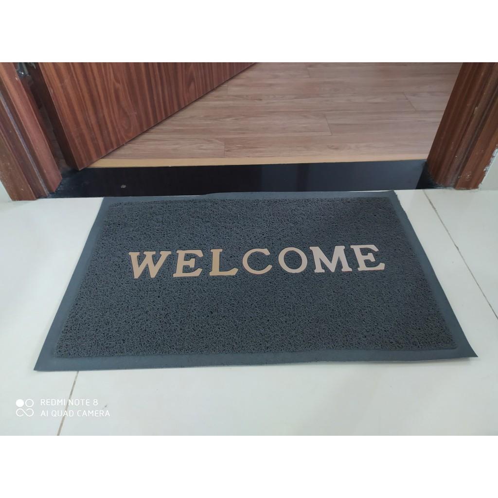 Thảm nhựa chống trơn Welcome 40x60cm. Thảm welcome nhựa rối